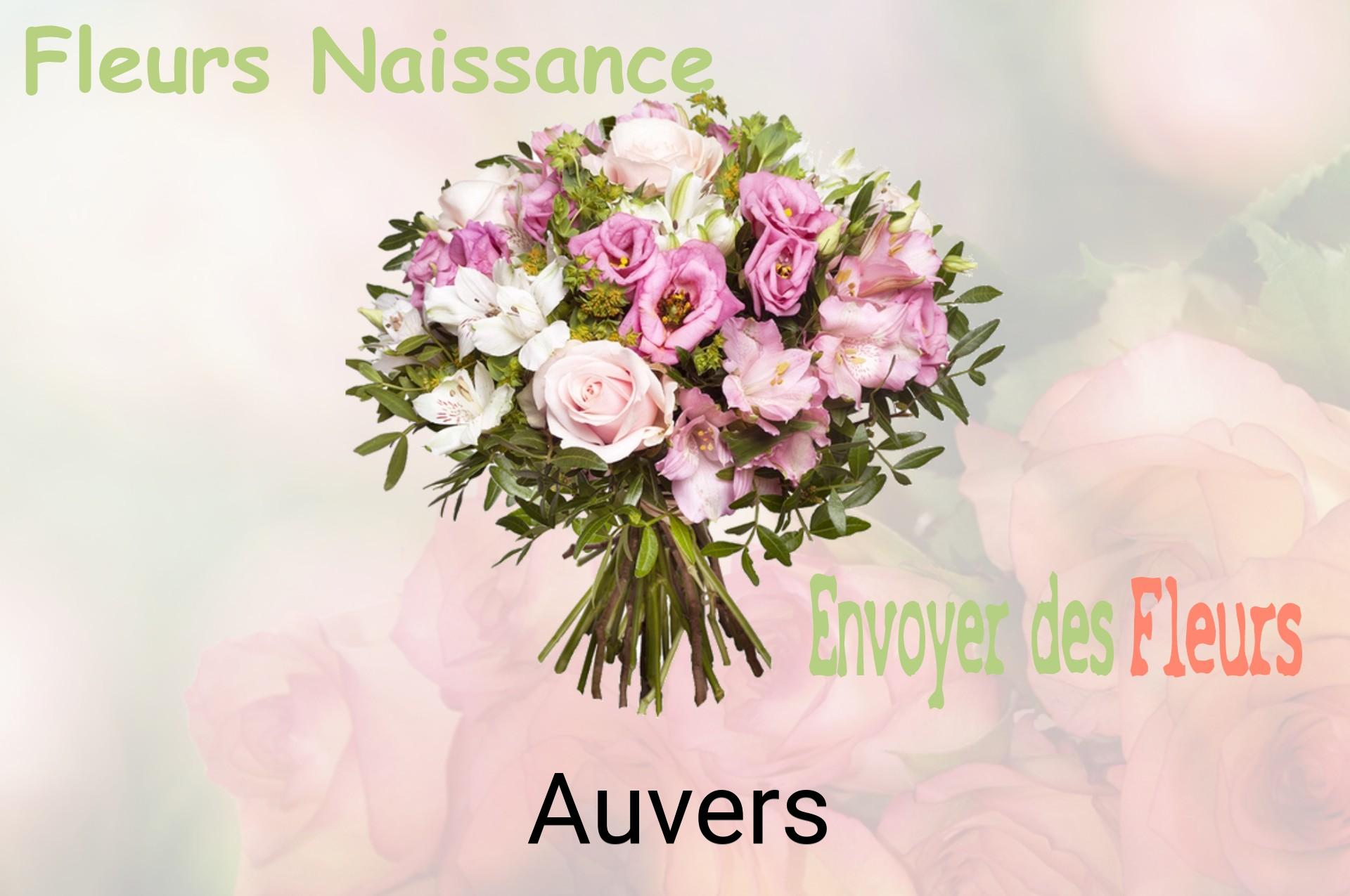 Bouquet de fleurs de naissance livré à Auvers