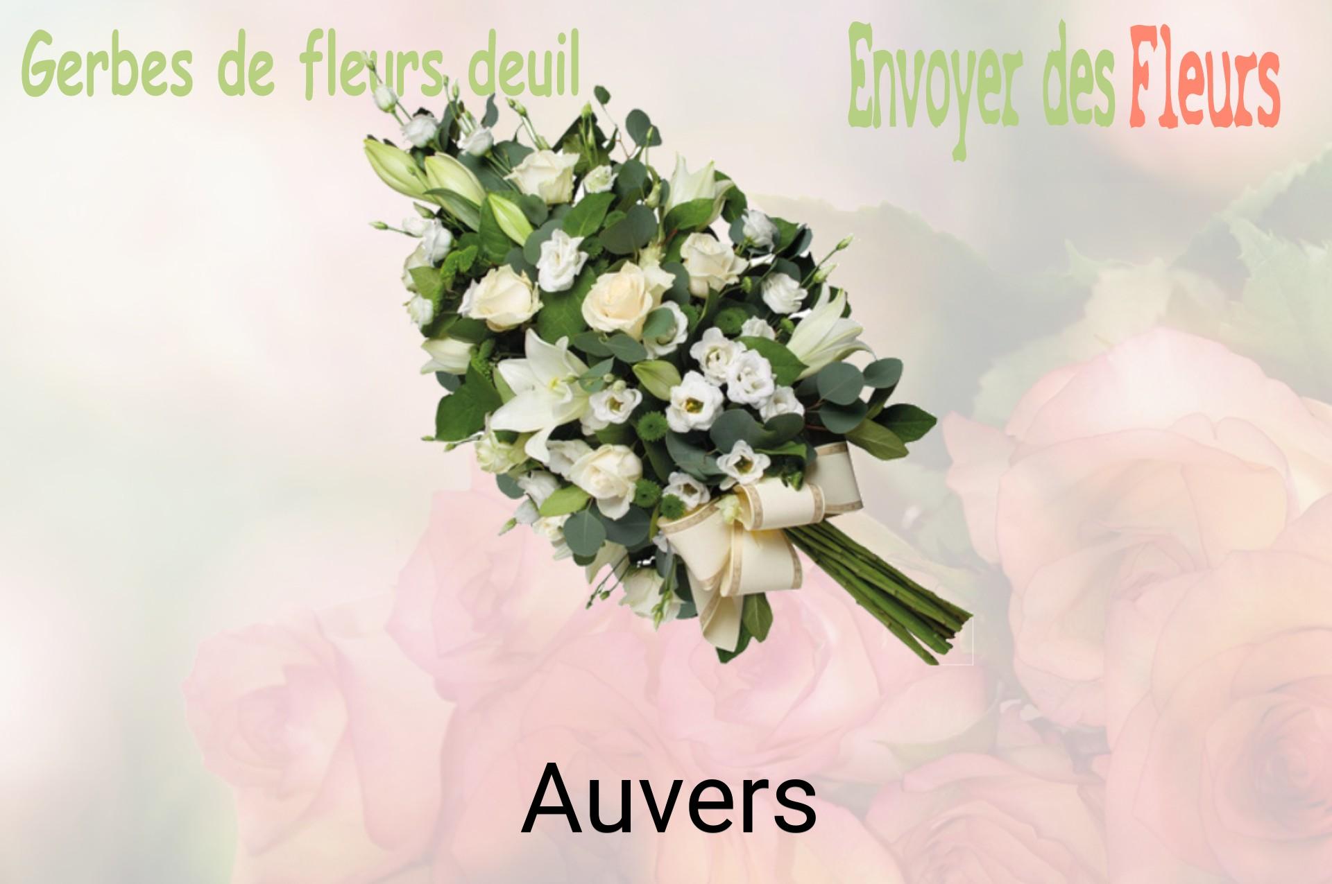 Gerbe de fleurs de deuil livrée à Auvers